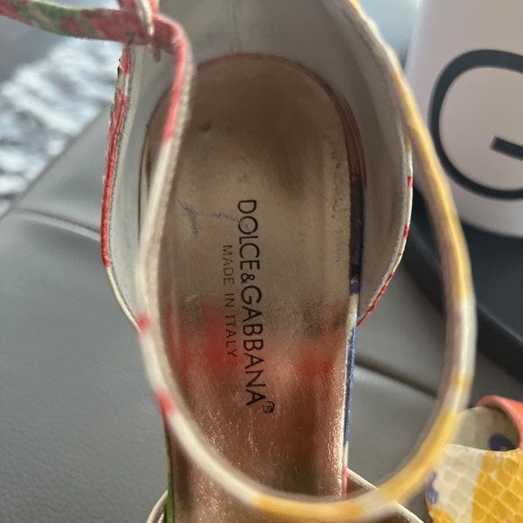 Dolce & Gabbana Multicolor Lizard Leather Heels US 8.5 - Picture 5 of 6